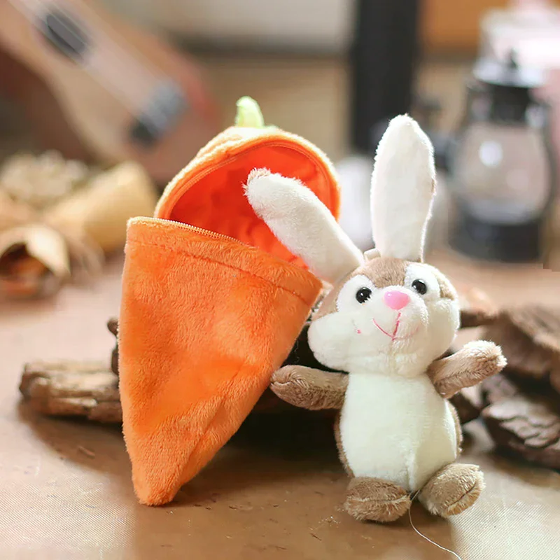 Reversible Easter Bunny Carrot Plush Keychain